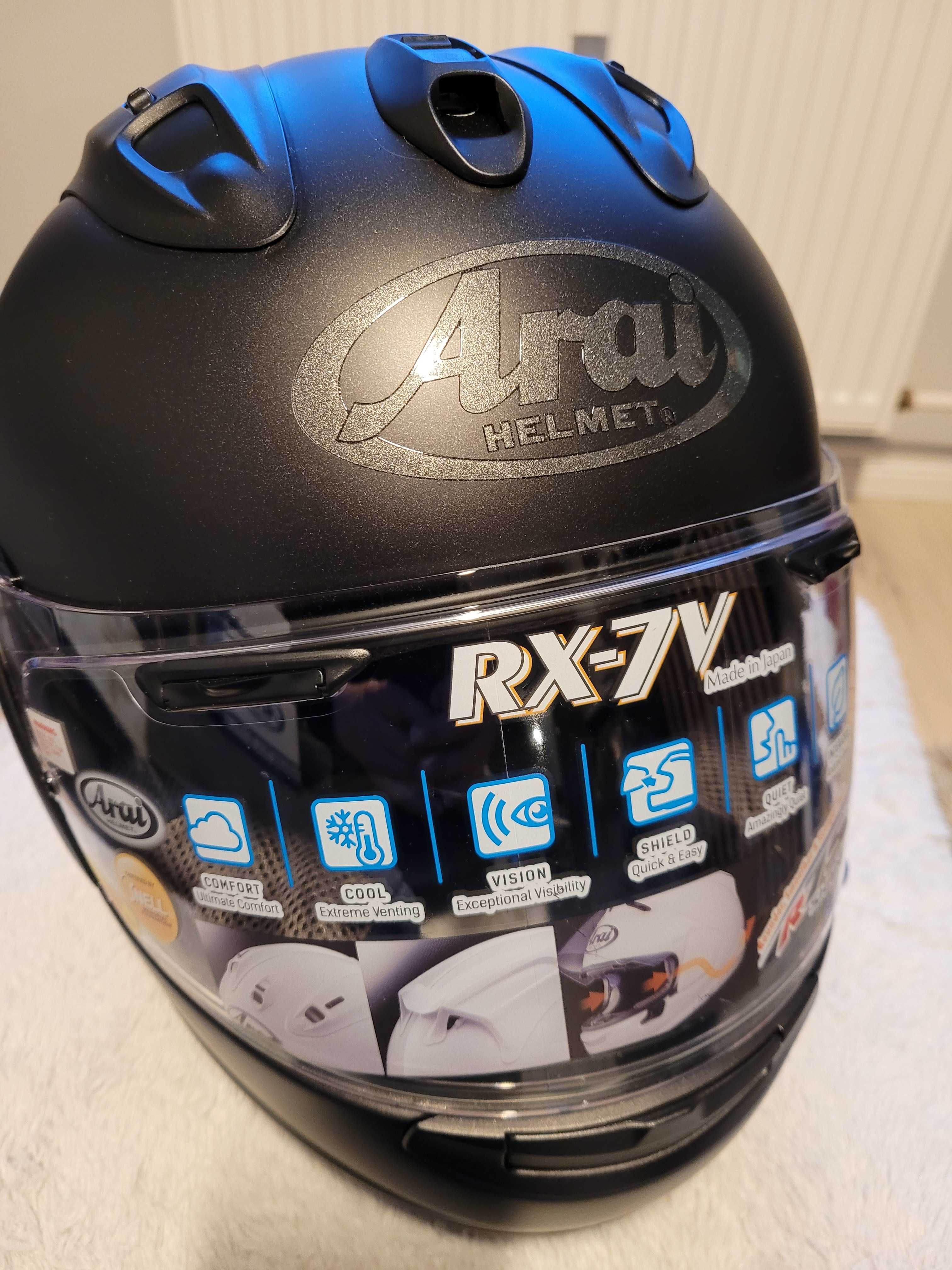 Kask Arai RX-7V r.S Frost Black czarny mat