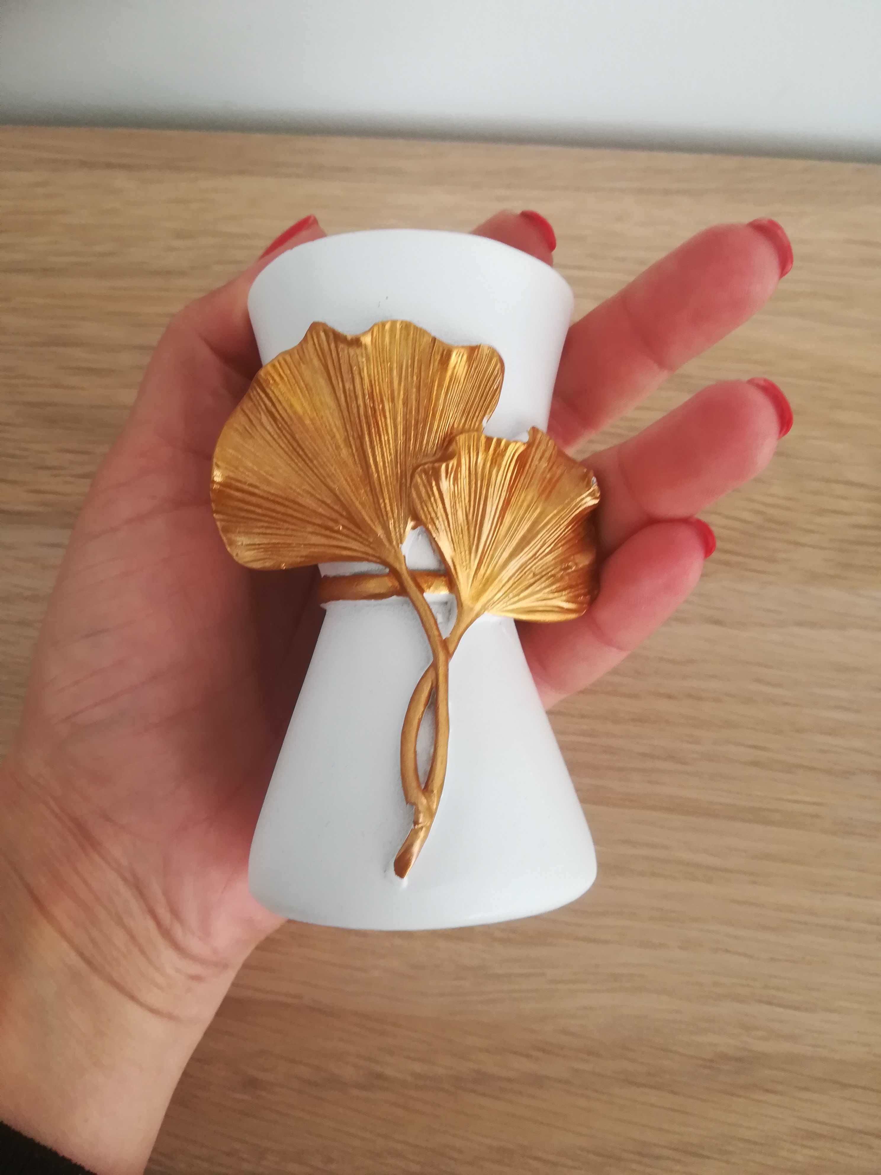 Suporte vela branco e dourado - NOVO