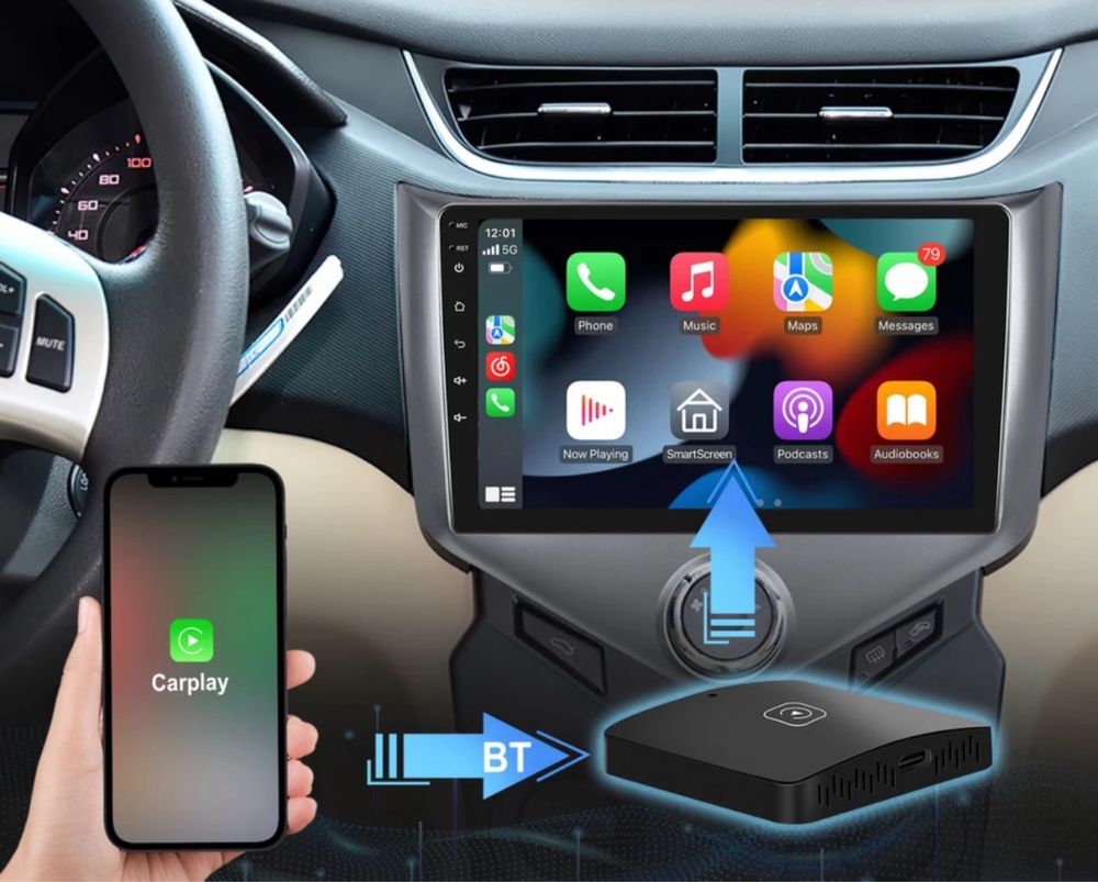 Bezprzewodowy carplay ios car play iphone google mapy