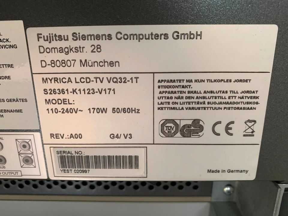 Telewizor LCD Fuji Myrica 32'' HDMI DVI sprawny PIP  Super Dźwięk