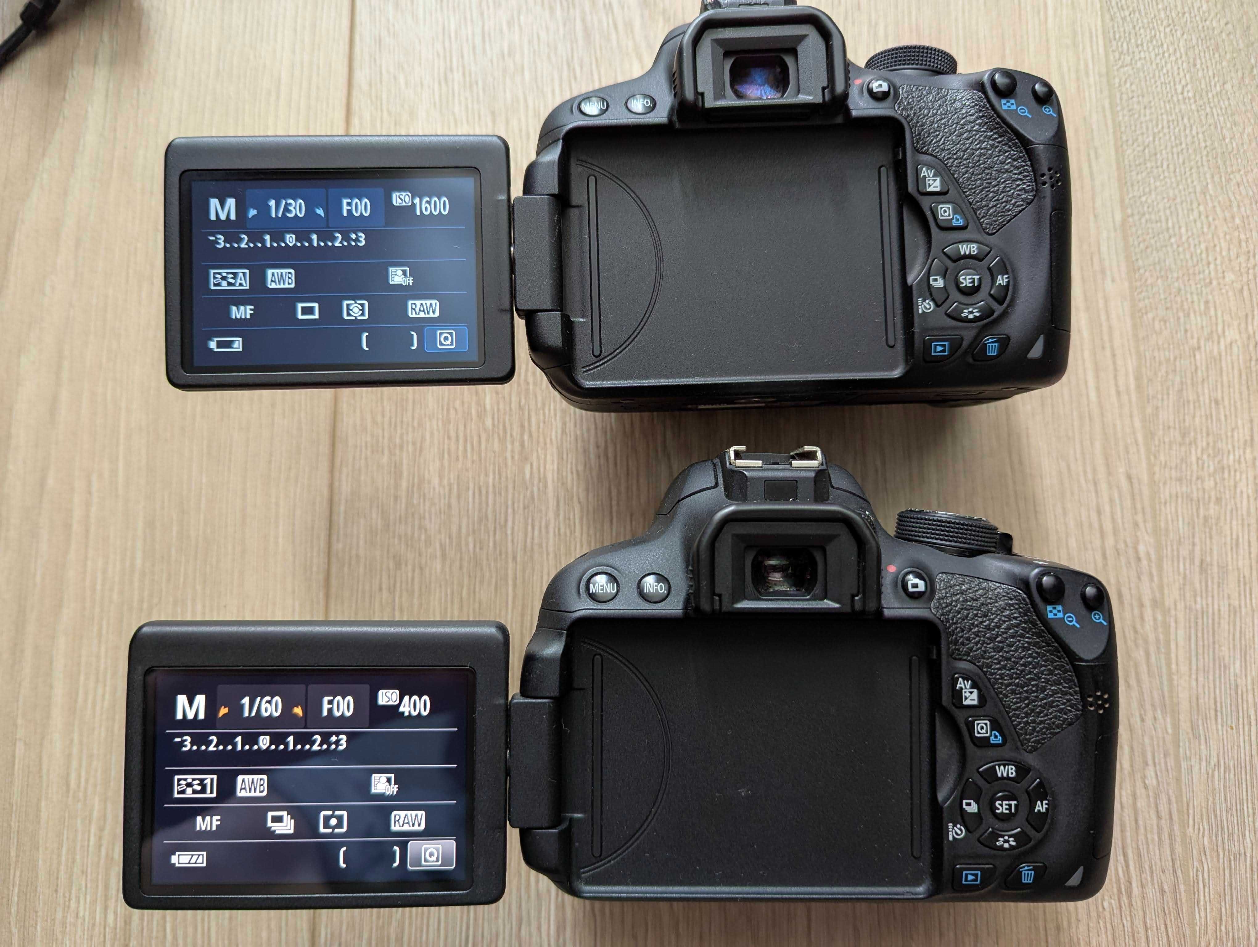 Canon EOS 700D (2шт.) + 3 обʼєктива (EF-S 55-250, EF‑S 18‑55, EF 50)