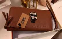 Portfel damski NOWY  duzy brazowy Karl Lagerfeld