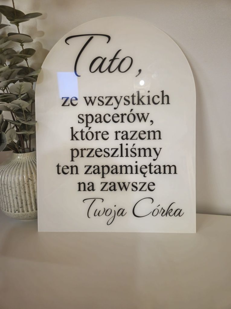Tablica weselna tato ze wszystkich spacerów