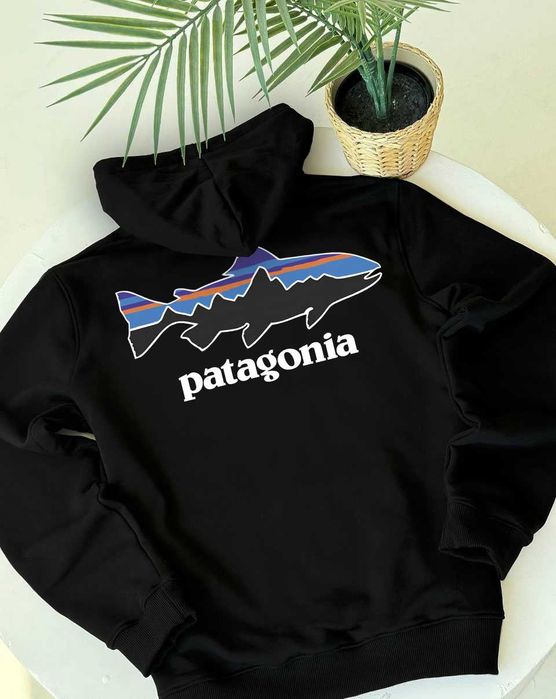 Новое Худи PATAGONIA — Shark — Патагония — Кофта Черная — XS-XXL