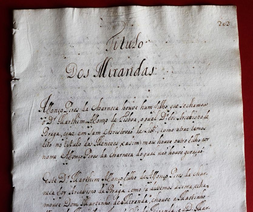 Linhagem dos Miranda séc. XV por Sisto Tavares