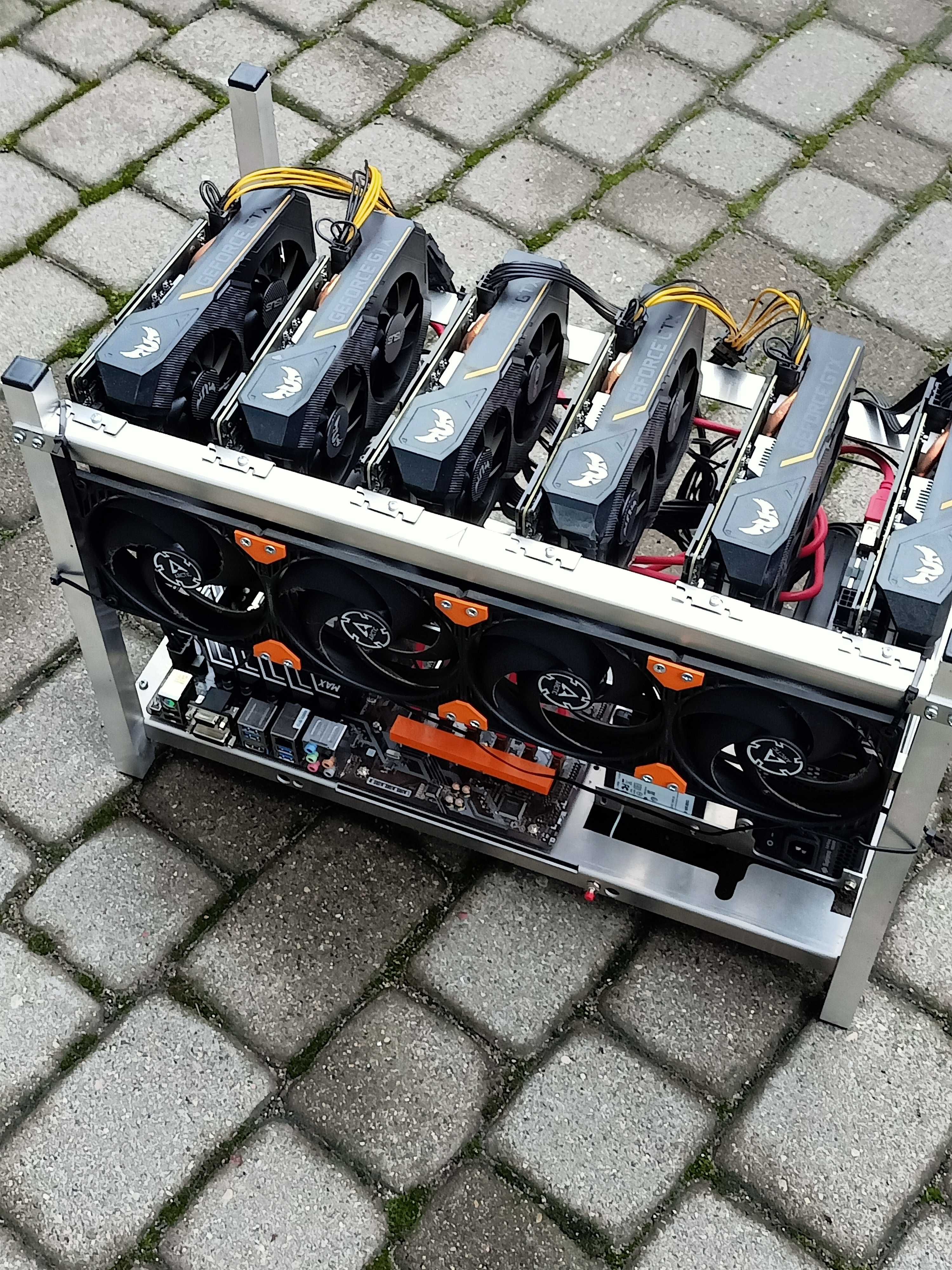 Koparka kryptowalut 6 x GTX 1660 TI, Ryzen 5 3600, B450-A Pro Max