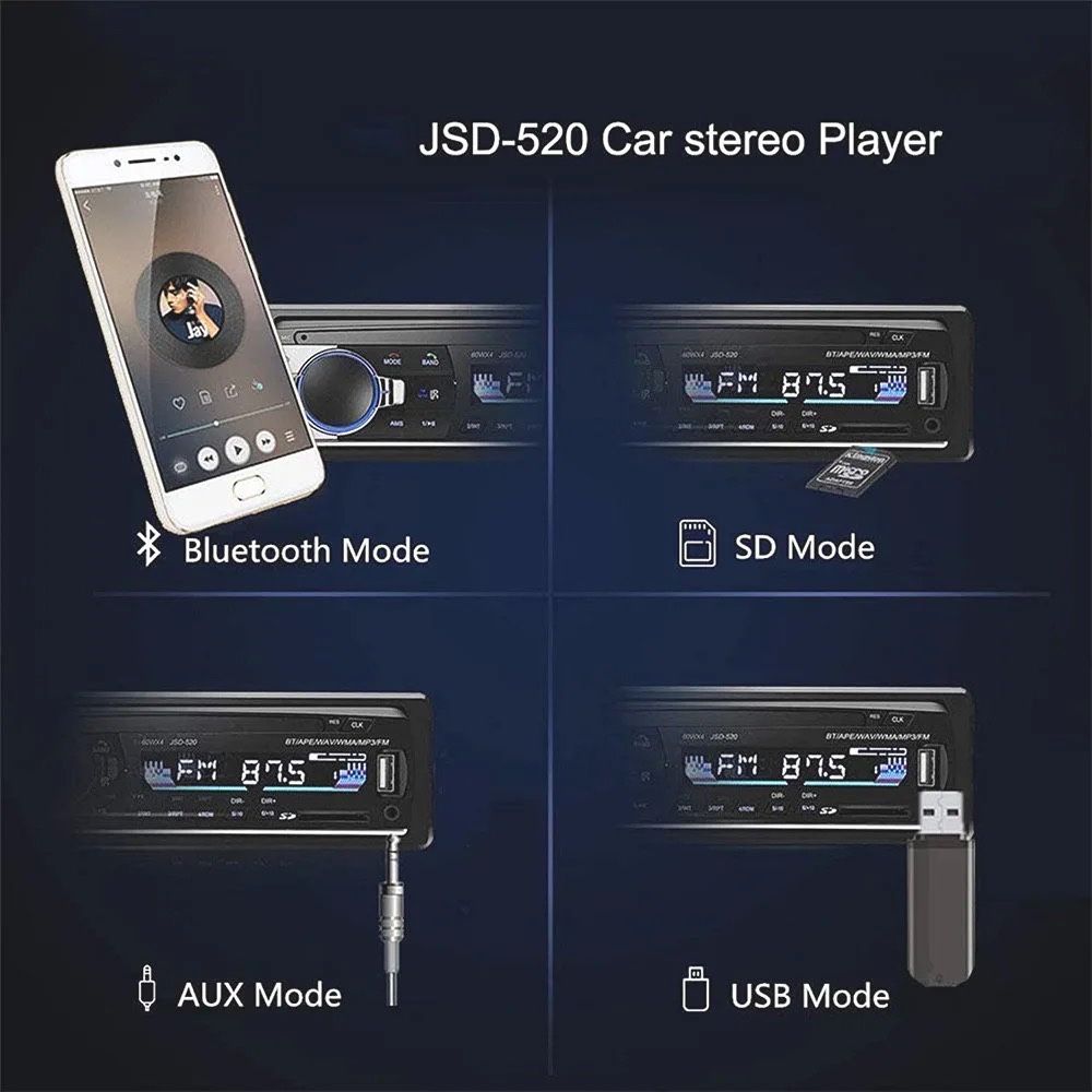 Автомагнітола Pioneer з Bluetooth JSD-530/Авто магнитола/магнітола