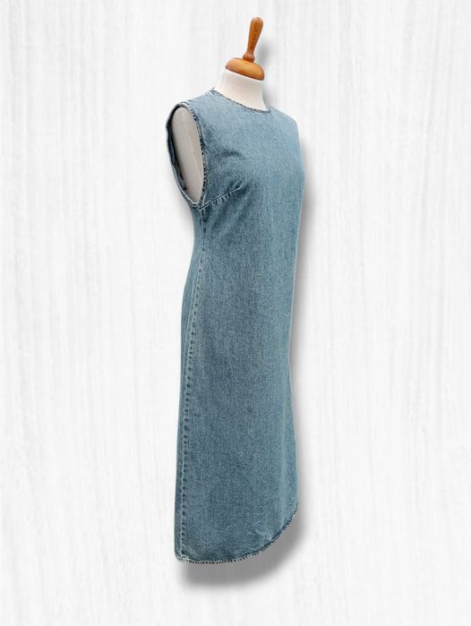 Vestido comprido de ganga, Zara, Tam. M