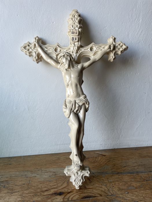 Krzyż Figura Jezusa ukrzyżowanego stary duży krucyfiks prl