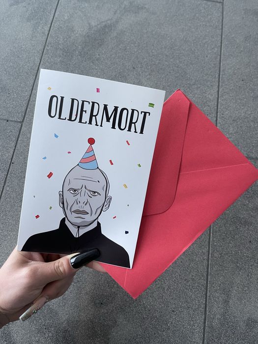 kartka Oldemort urodzinowa Voldemort  Harry Potter Hogwart śmieszna