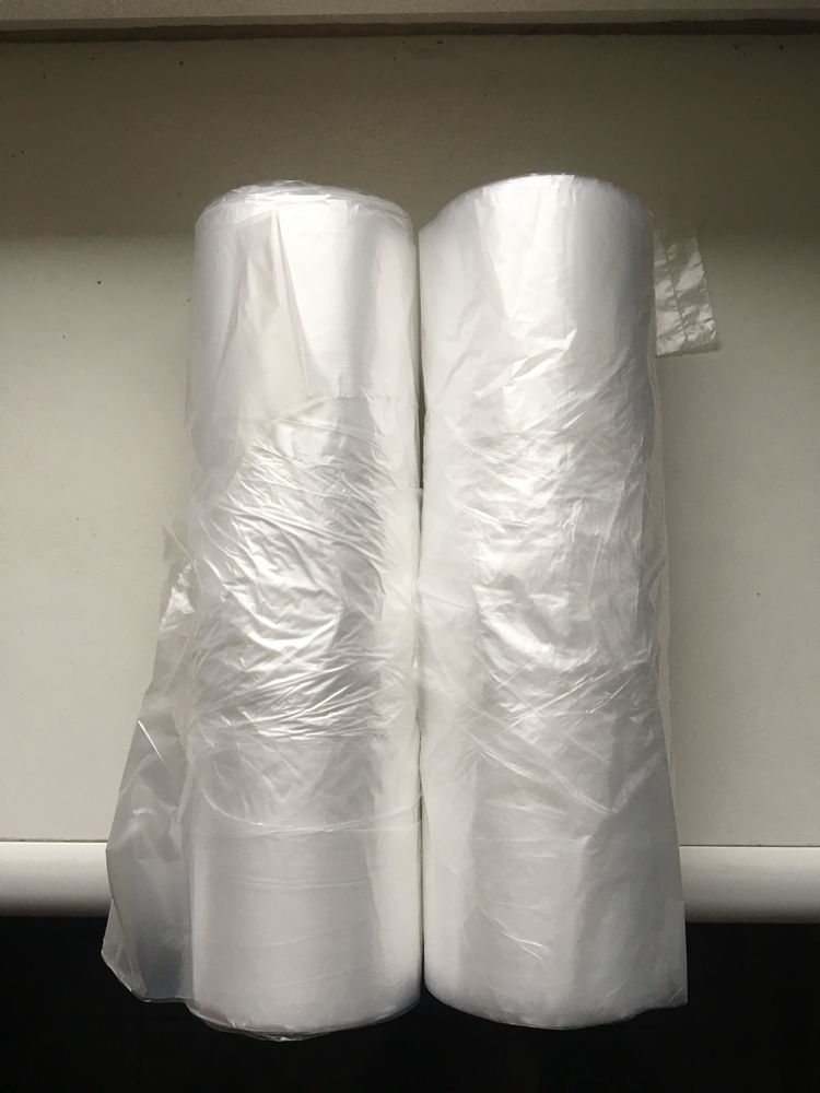 Rękawiczki foliowe jednorazowe HDPE + 3 rolki jednorazówek