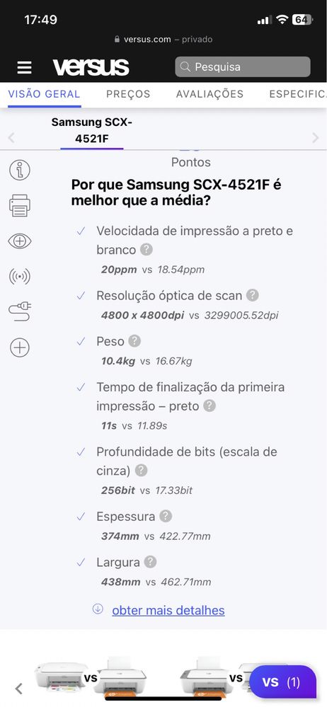 Impressora Samsung