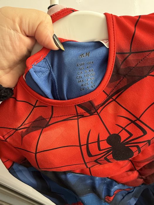 Spiderman strój bal karnawałowy h&m