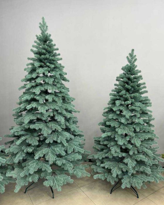 Лита ялинка Ель литая Ковалівська зелена блакитна з підставкою Елка