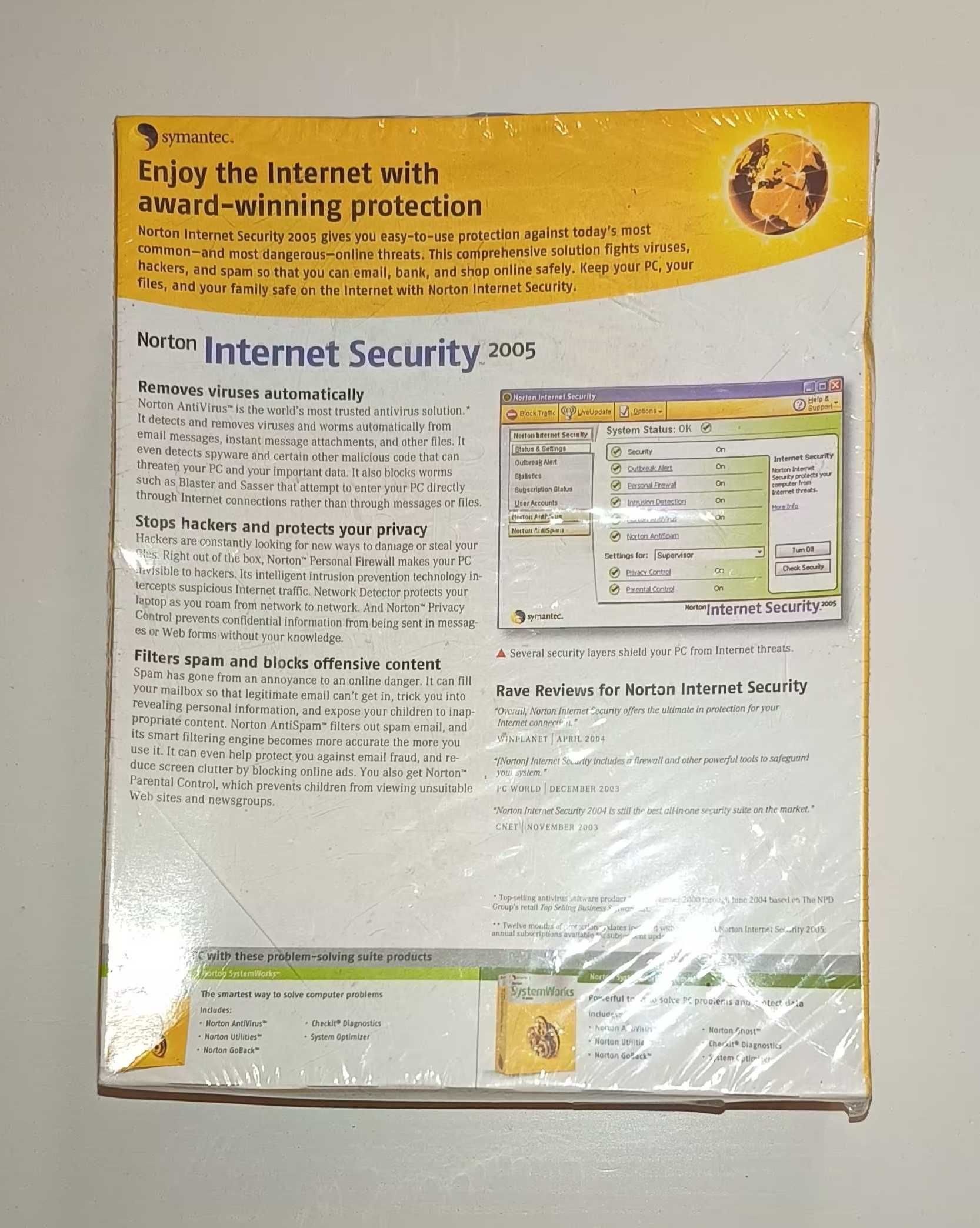 Norton Internet Security 2005 Symantec oprogramowanie antywirusowe.