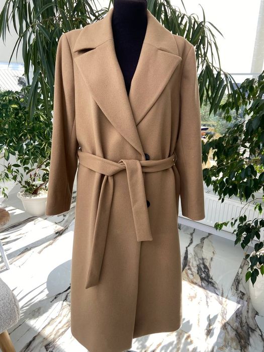 Massimo dutti płaszcz wełniany