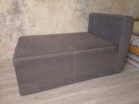 Szara kanapa sofa tapczan jednoosobowa rozkładana opcja spania młodzie