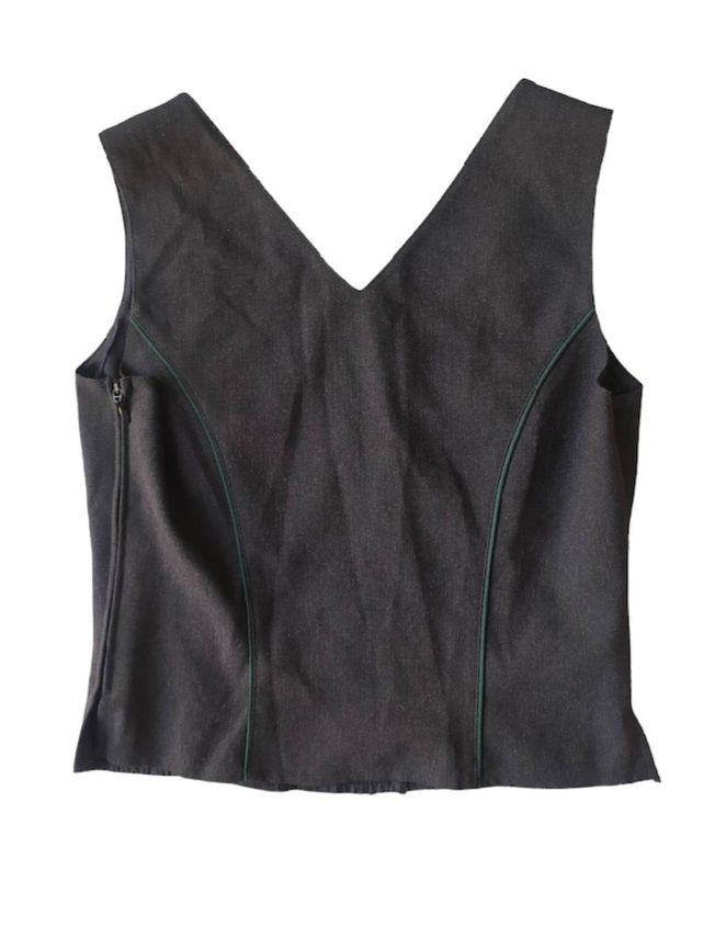 Bluzka gorsetowa vintage 1990s wełna dirndl austriacki top Land Haus