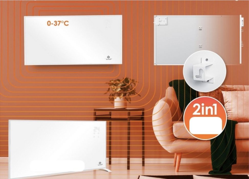 Grzejnik panelowy na podczerwień  KESSER 700W ŚCIENNY-STOJĄCY  WIFI