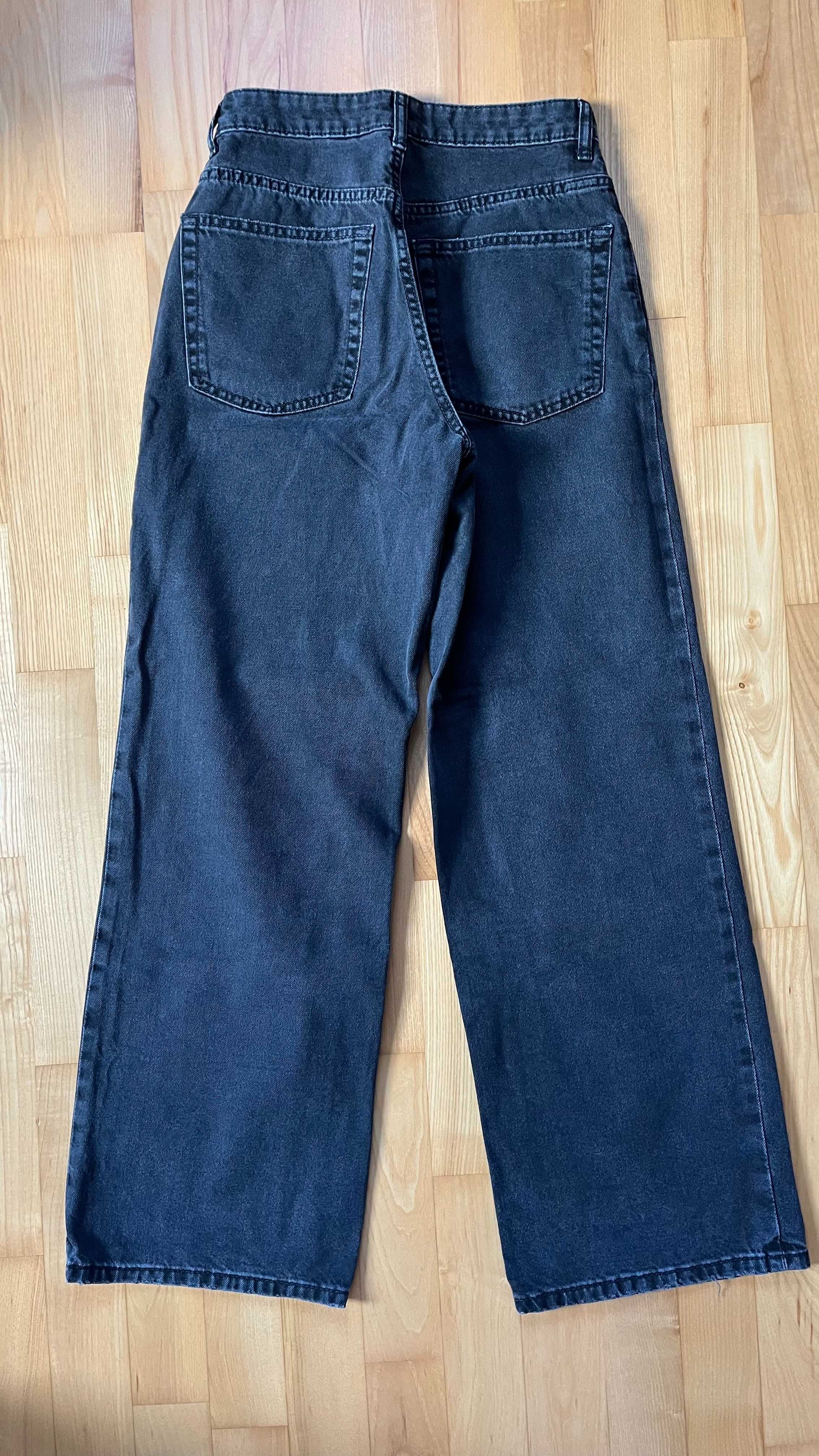 spodnie jeansy baggy wide leg szerokie