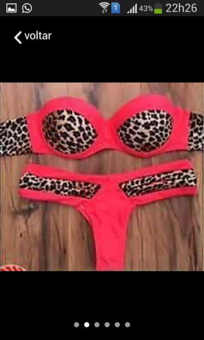 Bikinis com estampa em leopardo ( Novos) - M