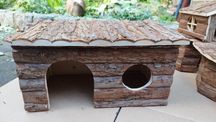 Duży drewniany domek dla gryzoni NOWY 40x23x21 cm
