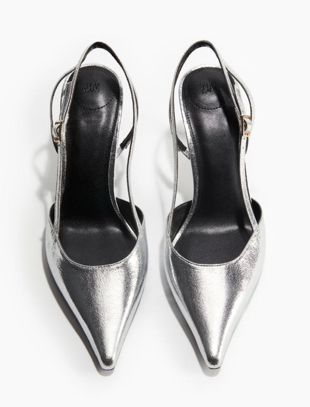 Eleganckie srebrne buty H&M z podwójnymi paseczkami. Nowe, a TANIEJ!