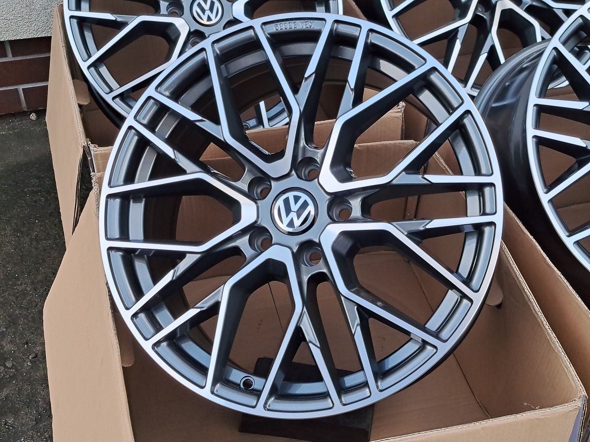 Alufelgi NOWE VW 17" 5x100 T-Cross Polo Taigo Golf IV Fox Czarne CNC