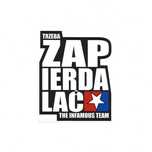 5x Naklejka/wlepka Infamous Team // Trzeba Zap - Biala