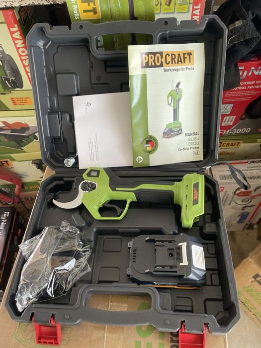 Акумуляторний секатор Procraft ES32Li (з 1 акб)+ подовжувач 2.0