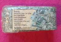 Brykiet zniszczonych banknotów NBP 100000 zł