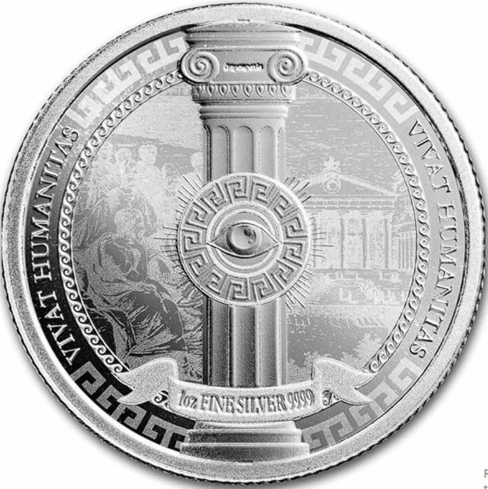 Серебряная монета "Да здравствует человечество", 1 унция серебра