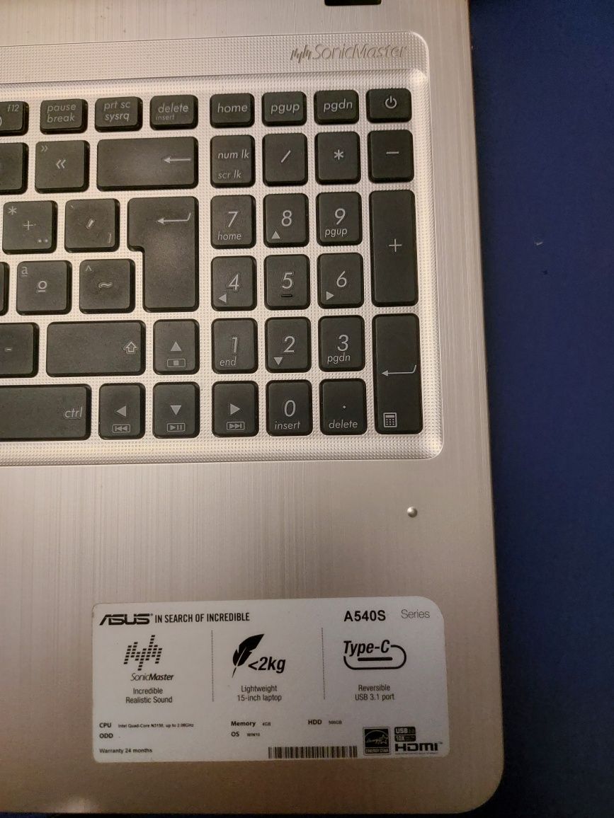 Portátil ASUS A540S