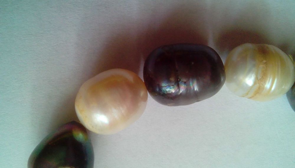 Perły naturalne duże bransoletka