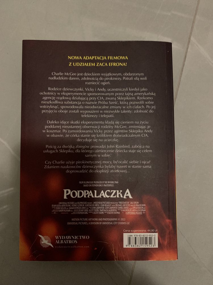 Książka „Podpalaczka” Stephen King