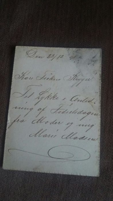 Stara kartka balowa 1903 r