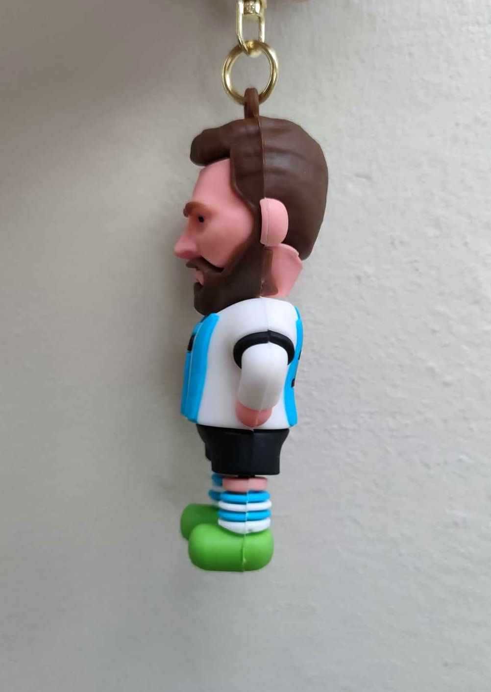 Messi 3D Piłkarz Football Brelok do kluczy Figurka Leo Messi 10 Piłka