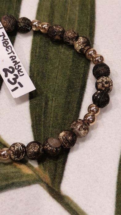 Bransoletka z naturalnych kamieni Agat tybetański