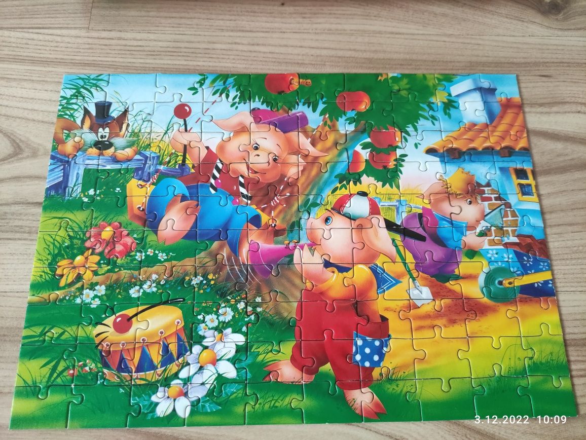 Puzzle 3 świnki 100szt