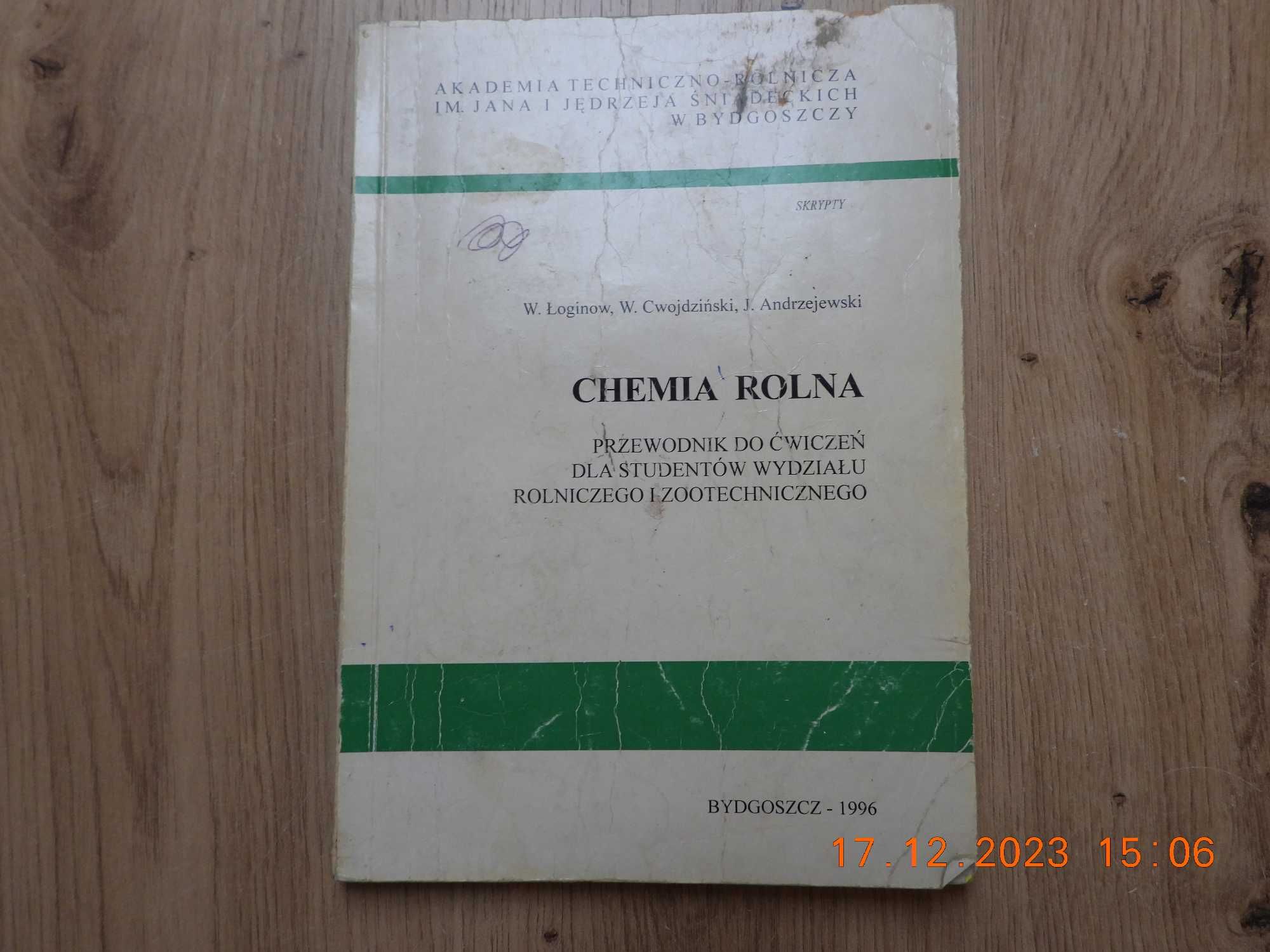 Chemia rolna - SKRYPT - J. Andrzejewski, W. Cwojdziński