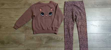 Jak nowa H&M 128 134  bluza legginsy jegginsy zestaw dla dziewczynki