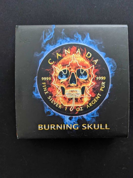 Srebrna moneta - dolar Burning Skull 2018