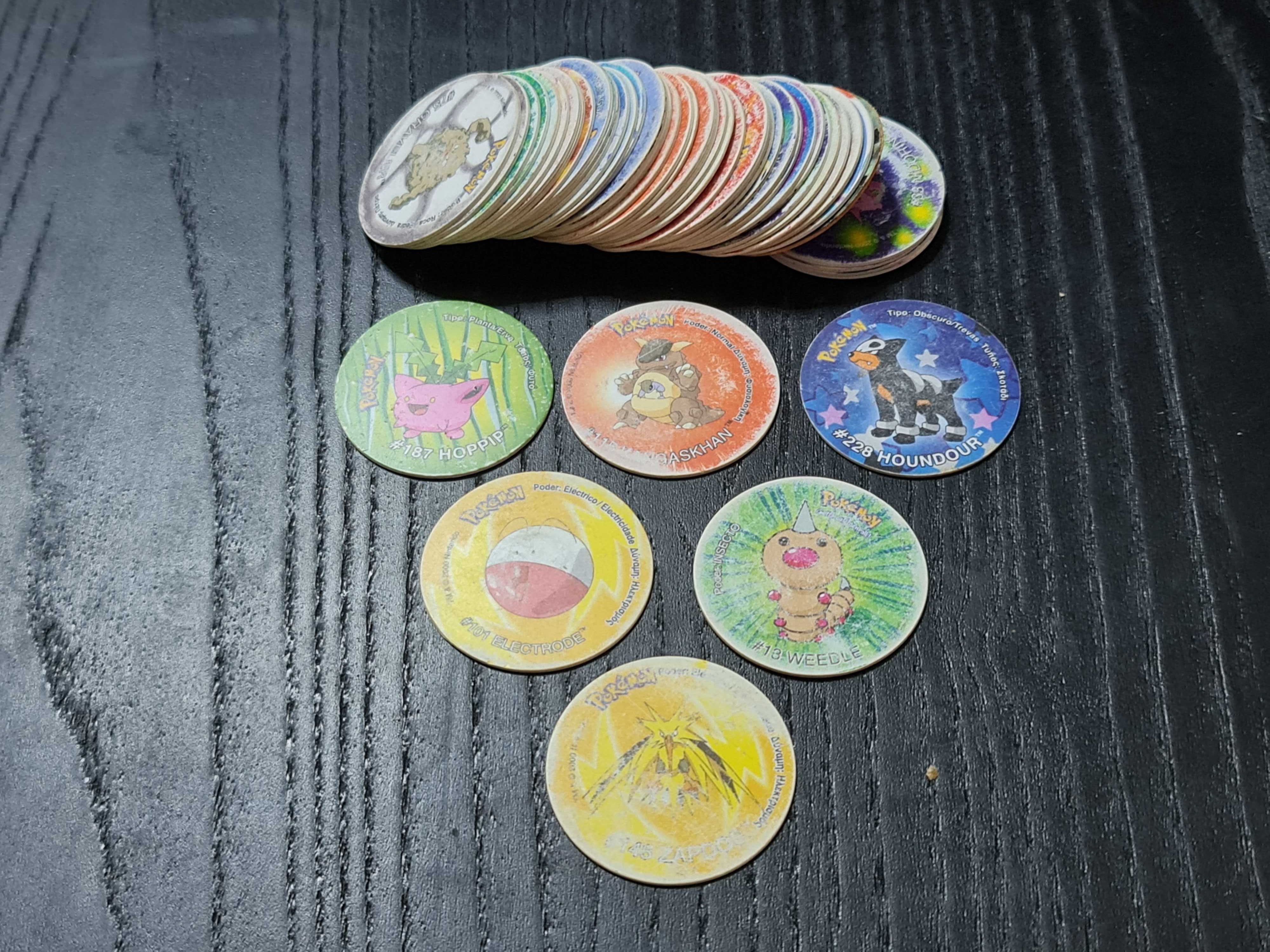 Tazos Pokémon dos anos 90 (51 Tazos)