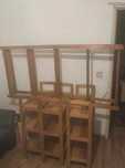 Conjunto de 3 estantes em madeira