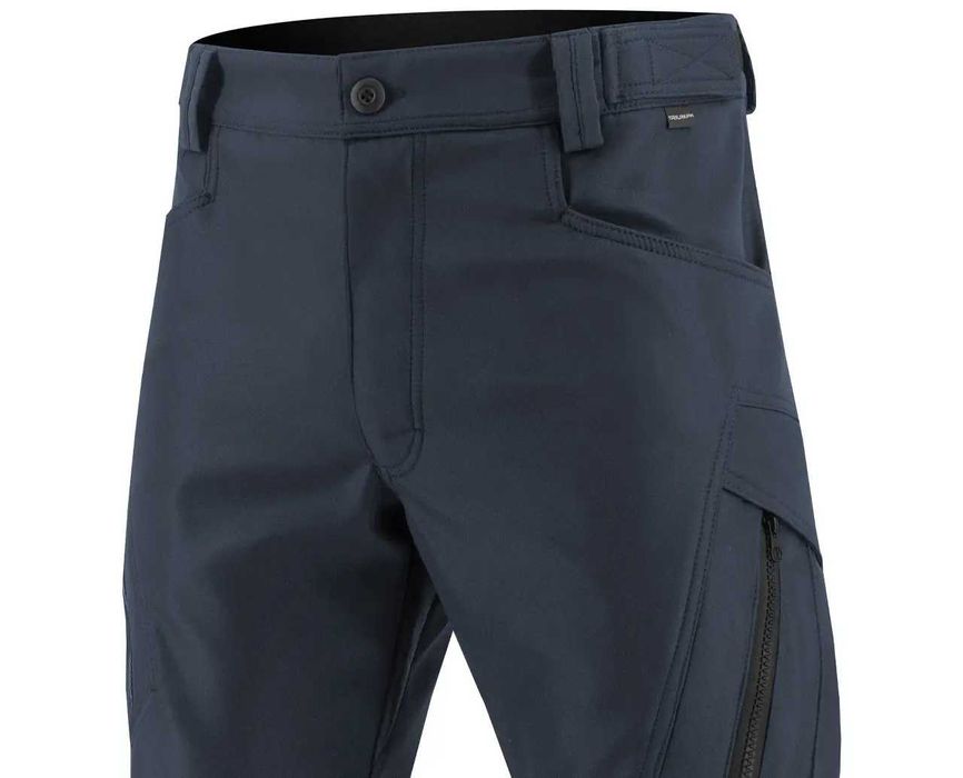Брюки тактичні зимові теплі темно-синій, чорний СОФТШЕЛ,рипстоп