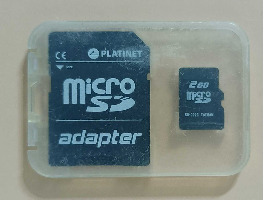 adapter Platinet micro SD wraz z kartą pamięci 2GB