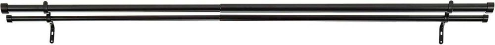 Karnisz podwójny Amazon Basics - 91,4 - 182,8 cm, czarny