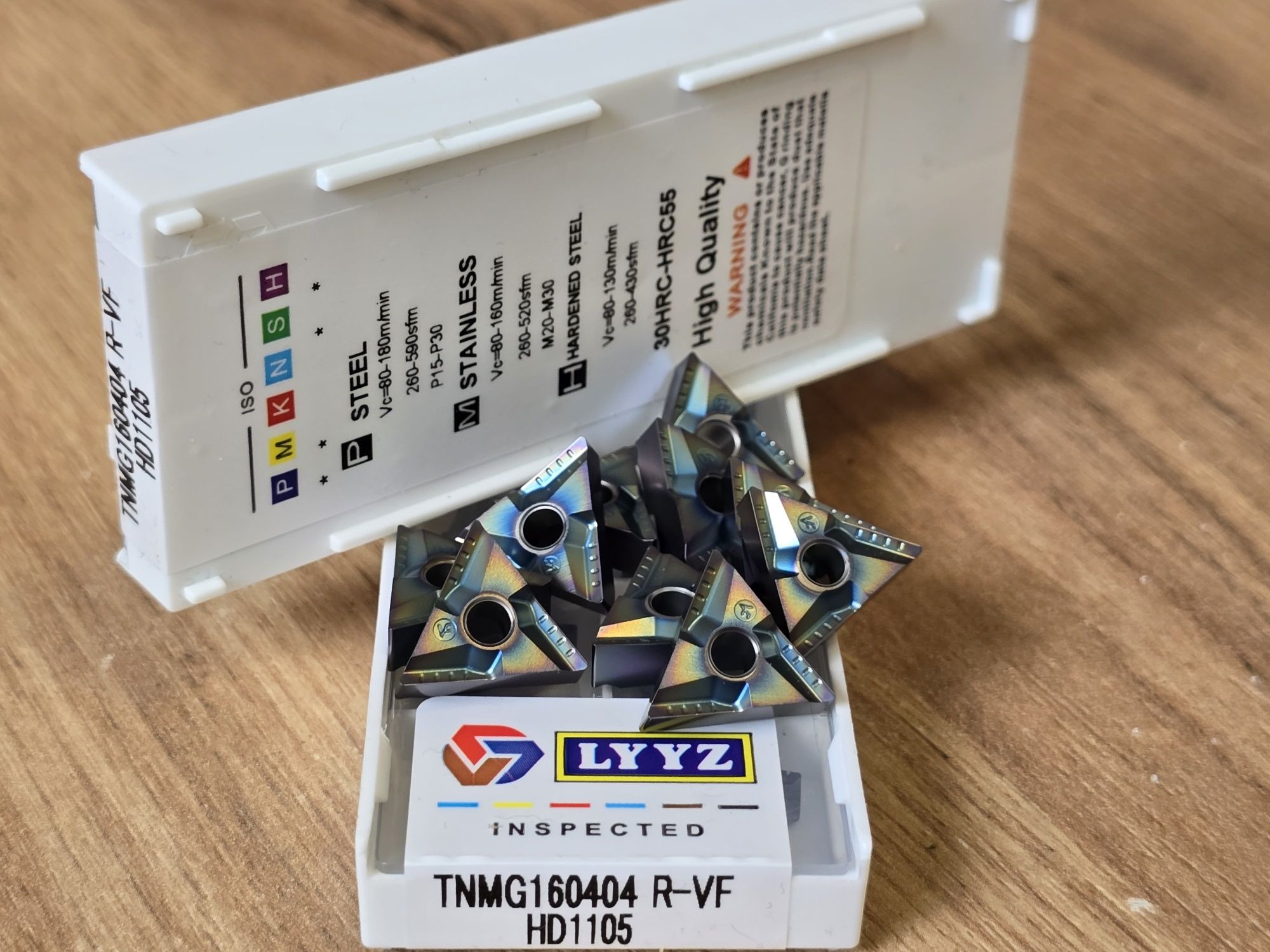 Płytki tokarskie wieloostrzowe LYYZ TNMG 160404 R-VF HD1105