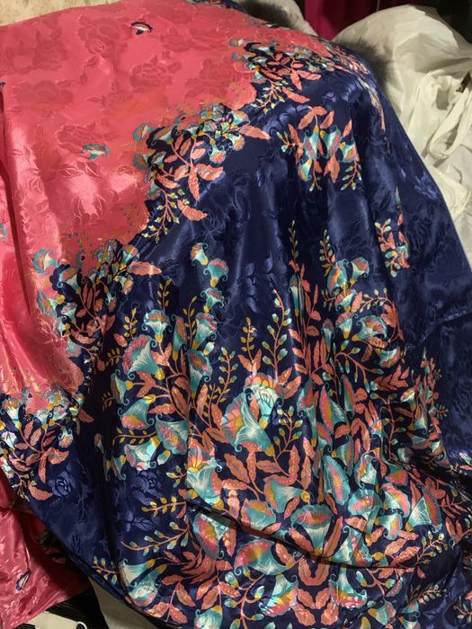 Ткань на индийское сари без подшивки,иск шелк