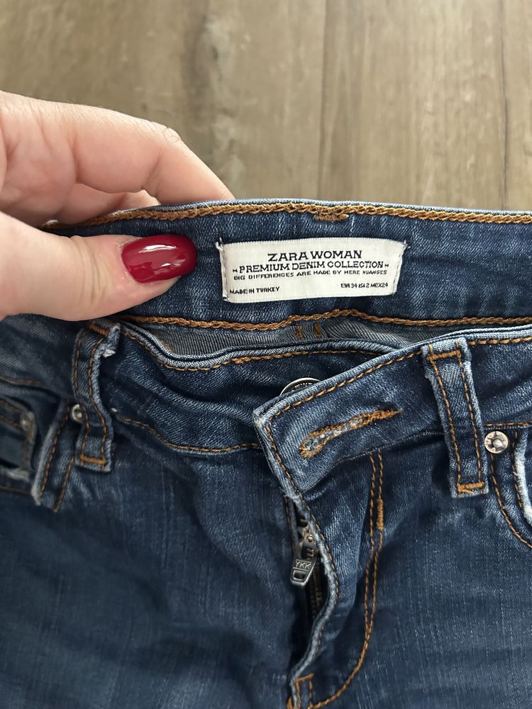 Spodnie jeansy rurki slim Zara 34 XS